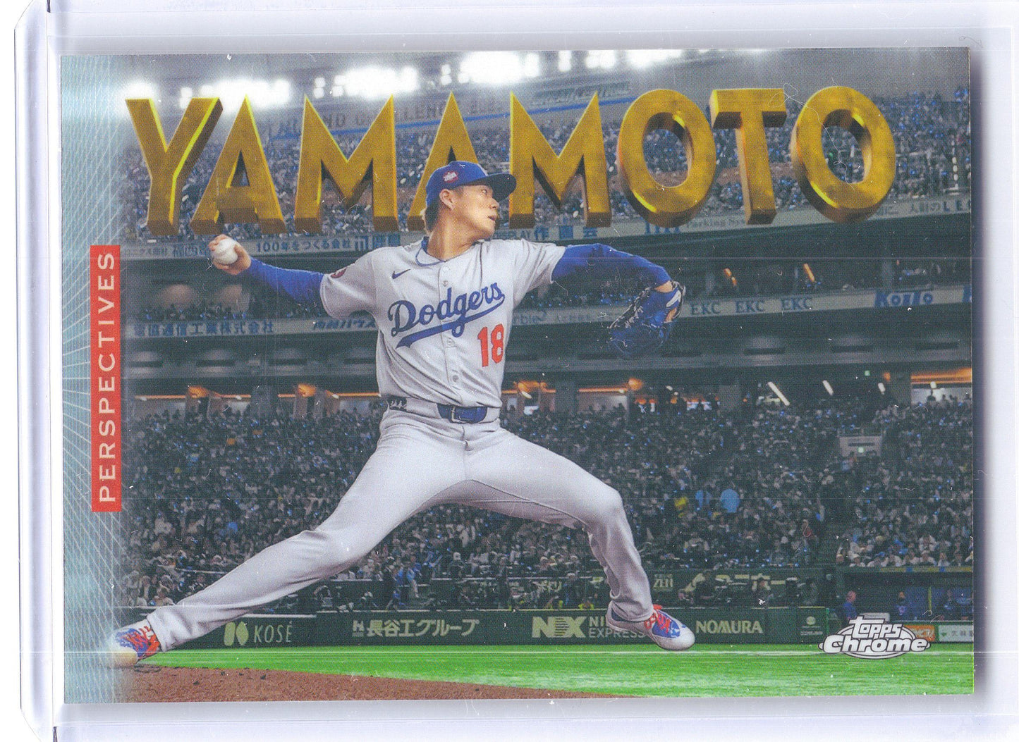 2026 Topps Chrome #P-4 Yoshinobu Yamamoto Perspectives Los Angeles Dodgers