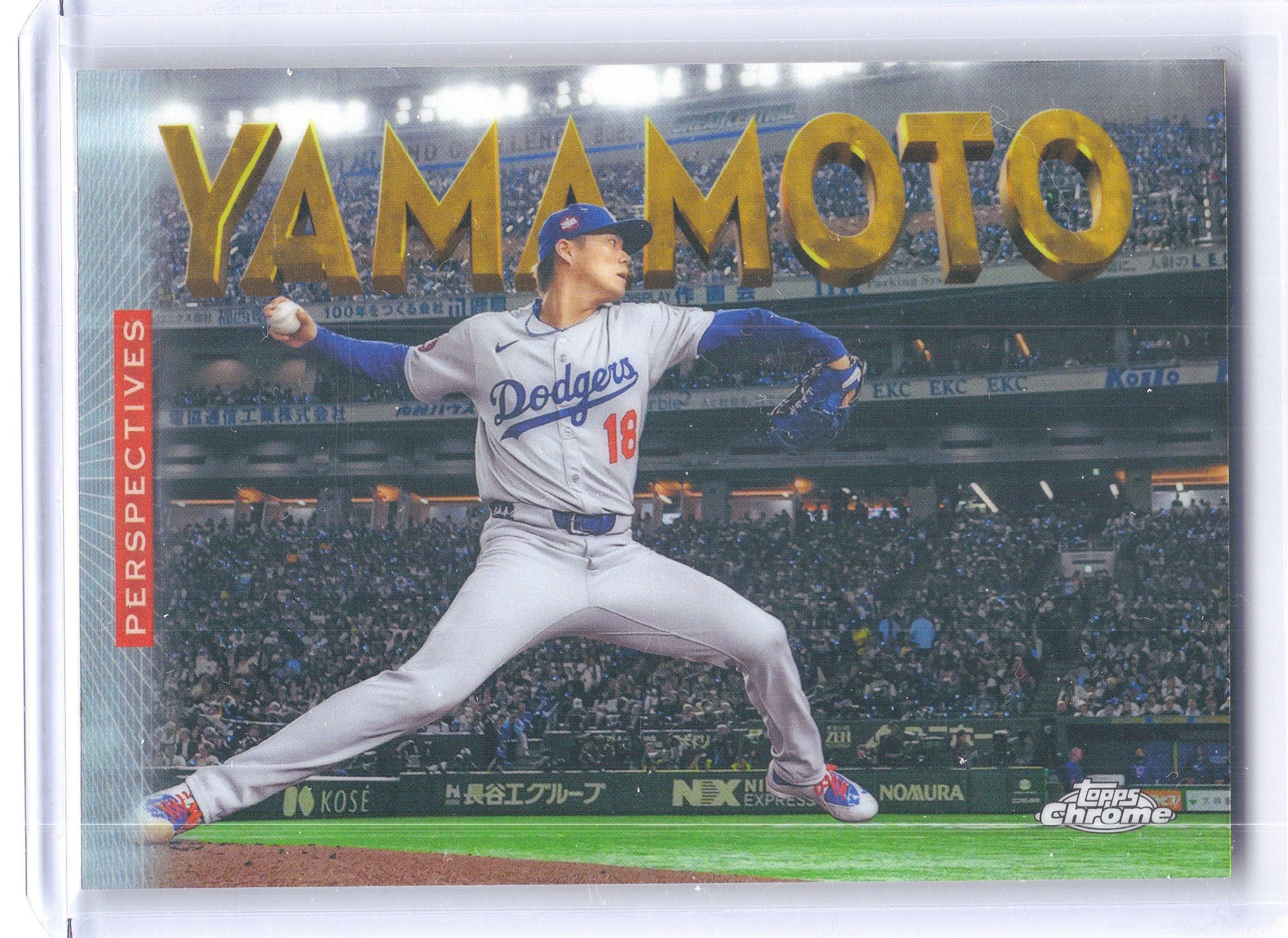 2026 Topps Chrome #P-4 Yoshinobu Yamamoto Perspectives Los Angeles Dodgers