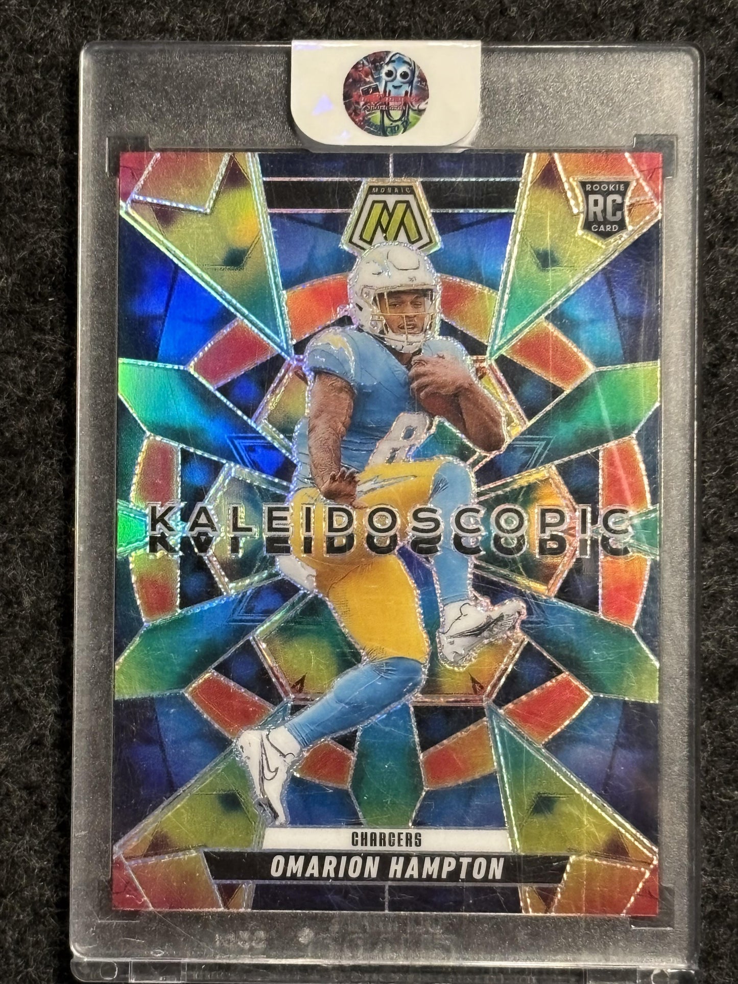 2025 Panini Mosaic #3 Omarion Hampton Kaleidoscopic SSP Los Angeles Chargers