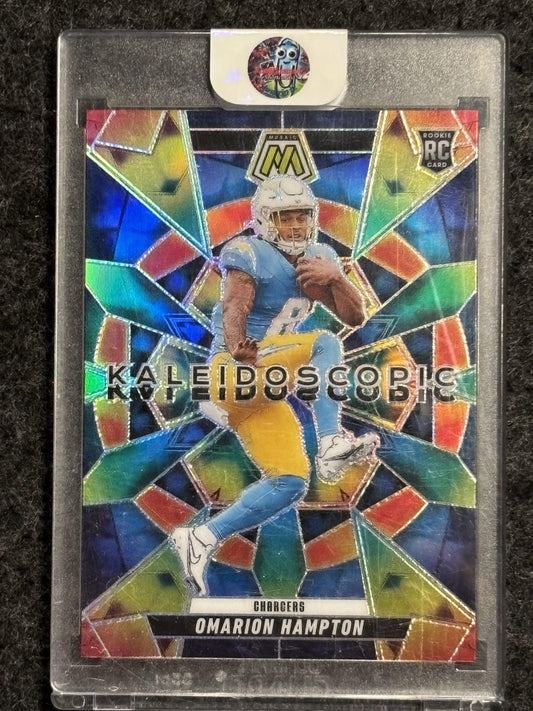 2025 Panini Mosaic #3 Omarion Hampton Kaleidoscopic SSP Los Angeles Chargers
