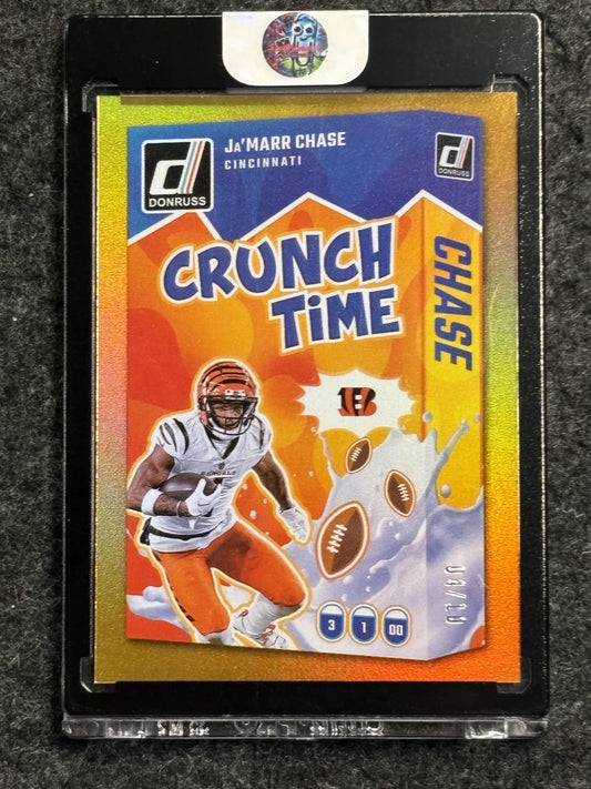 2025 Donruss #CRU-JCH Ja'Marr Chase Crunch Time Gold SSP Cincinnati Bengals SN