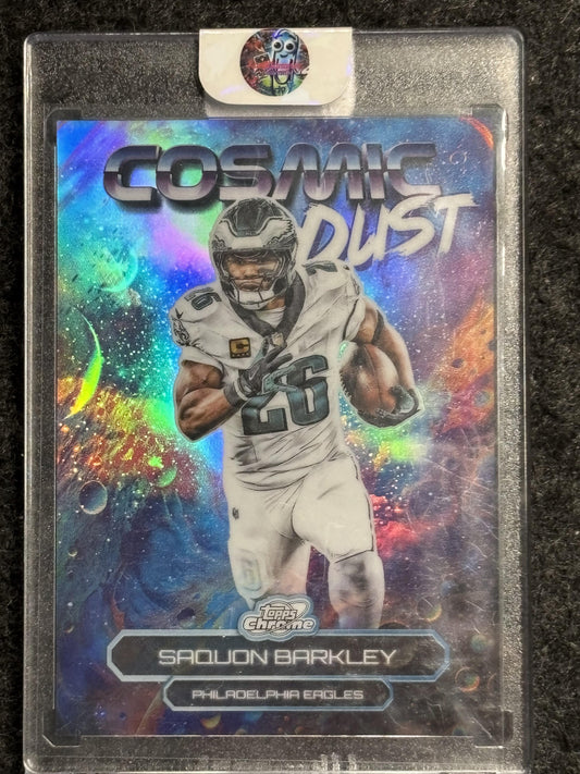 2025 Topps Chrome Cosmic #CD-14 Saquon Barkley Cosmic Dust SSP Philadelphia Eagles