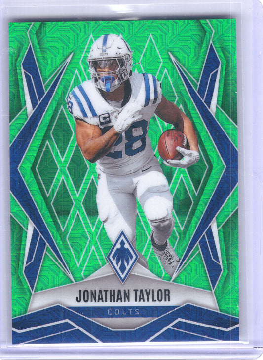 2025 Panini Phoenix #145 Jonathan Taylor Lime Green Mojo Prizm #/75 Indianapolis Colts SN
