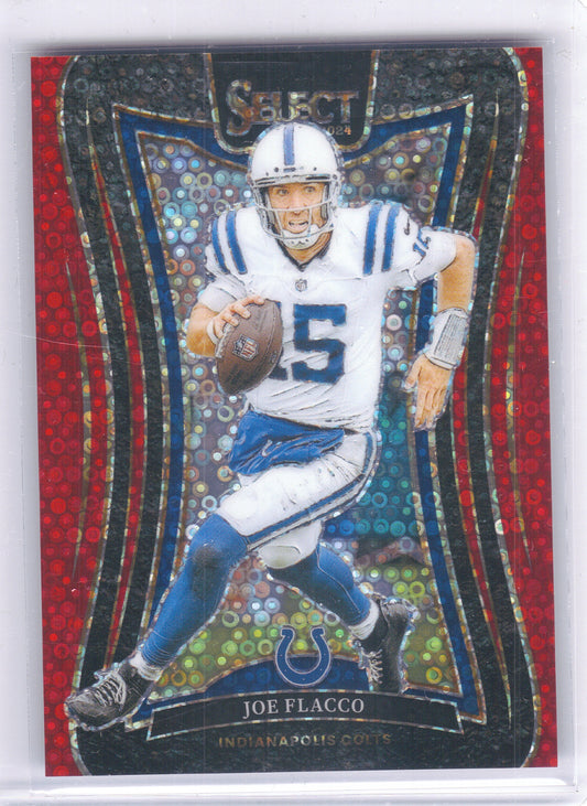 2024 Panini Select #351 Joe Flacco Red Disco Prism #/49 Indianapolis Colts SN