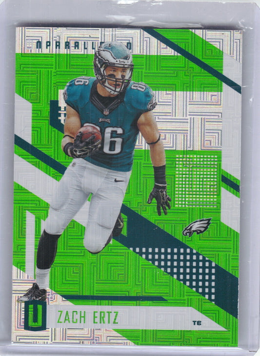 2017 Panini Unparalleled #117 Zach Ertz Lime Green Philadelphia Eagles