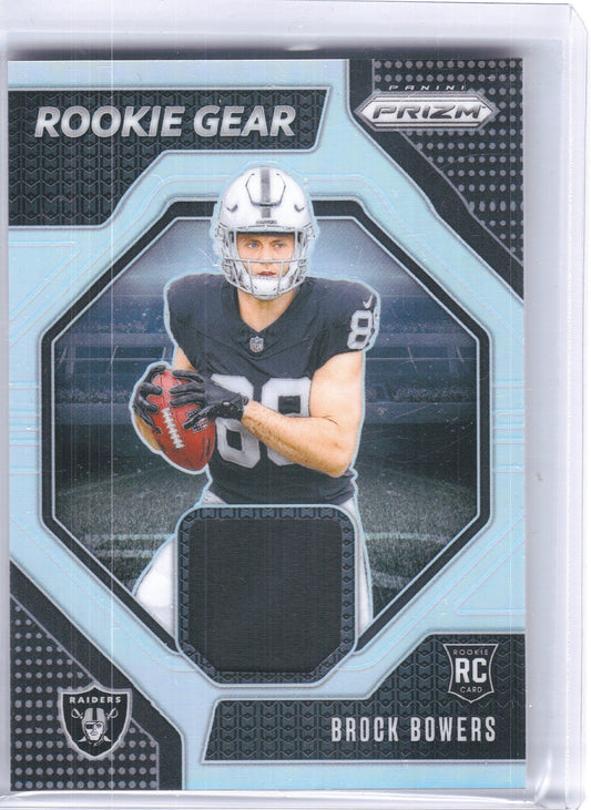 2024 Panini Prizm #RG-BBS Brock Bowers Rookie Gear Las Vegas Raiders Memorabilia