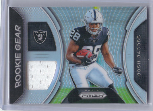 2019 Panini Prizm #RG-JJ Josh Jacobs Rookie Gear Oakland Raiders Memorabilia