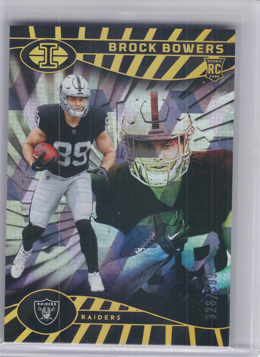 2024 Panini Illusions #47 Brock Bowers Cubic Trophy Collection #/399 Las Vegas Raiders SN, Rookie
