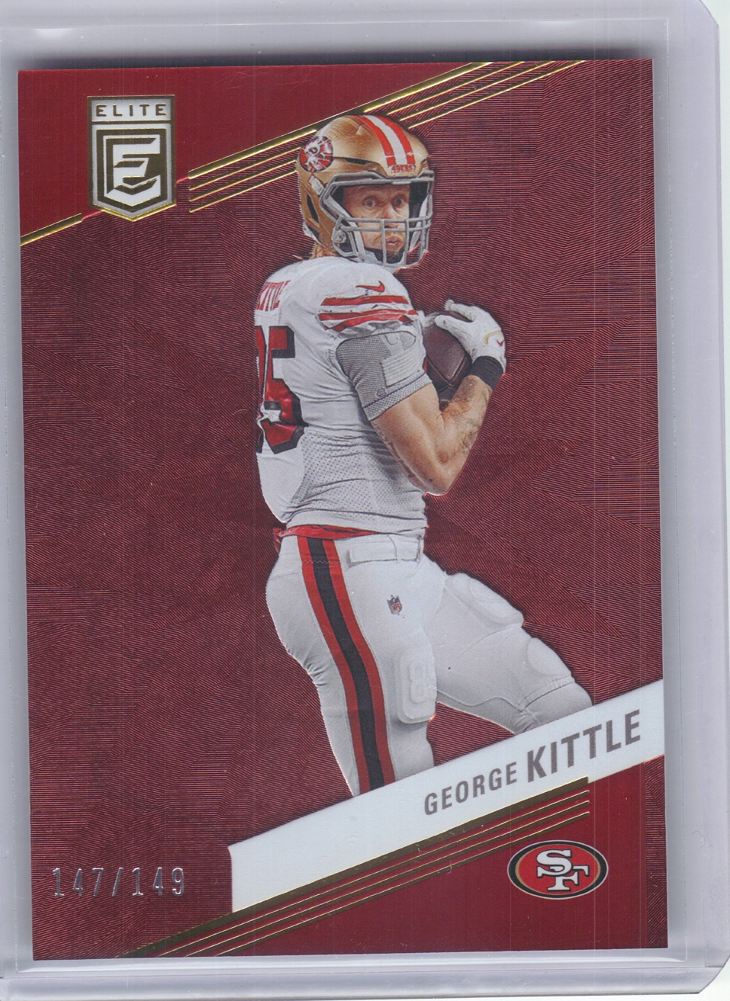 2023 Donruss Elite #40 George Kittle Maroon #/149 San Francisco 49ers SN