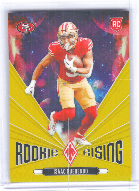 2024 Panini Phoenix #RR-IGO Isaac Guerendo Rookie Rising Gold #/10 San Francisco 49ers SN