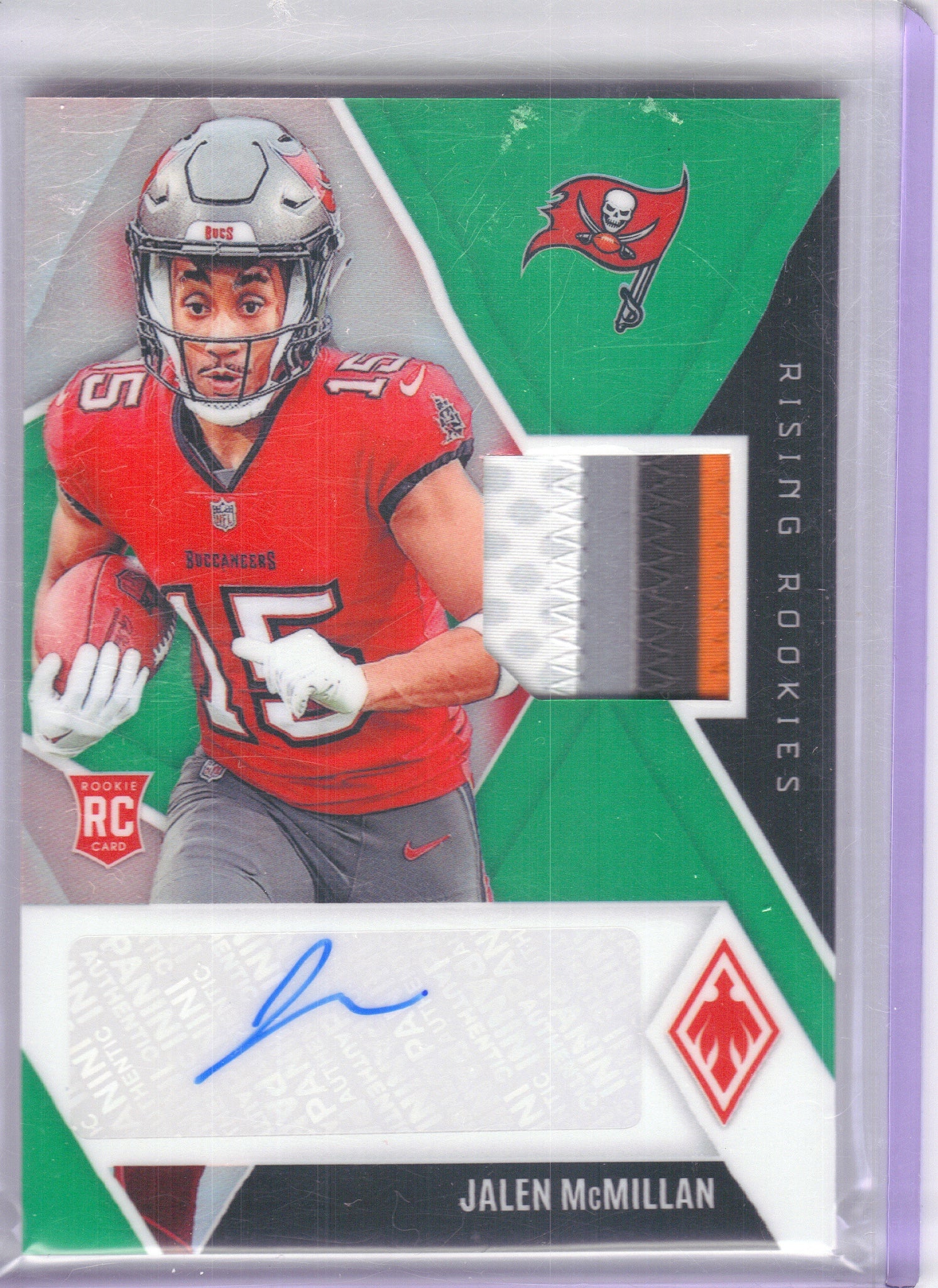 2024 Panini Phoenix #RRAJ-JMN Jalen McMillan Rising Rookie Autographs Jersey Number #/49 Tampa Bay Buccaneers SN, Memorabilia, Auto