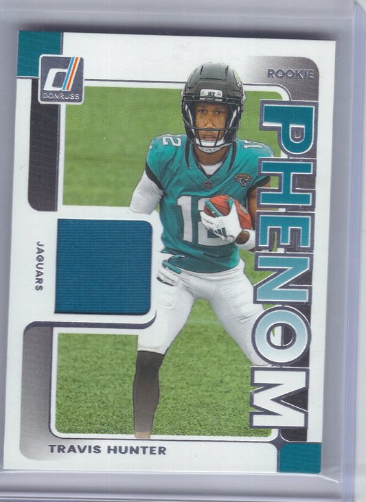 2025 Donruss #RPJ-THR Travis Hunter Rookie Phenom Jerseys Jacksonville Jaguars Memorabilia