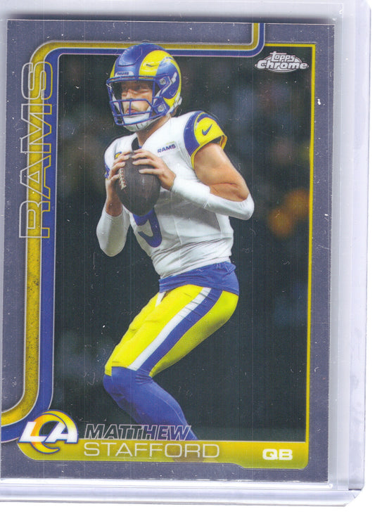 2025 Topps Chrome #169 Matthew Stafford Los Angeles Rams