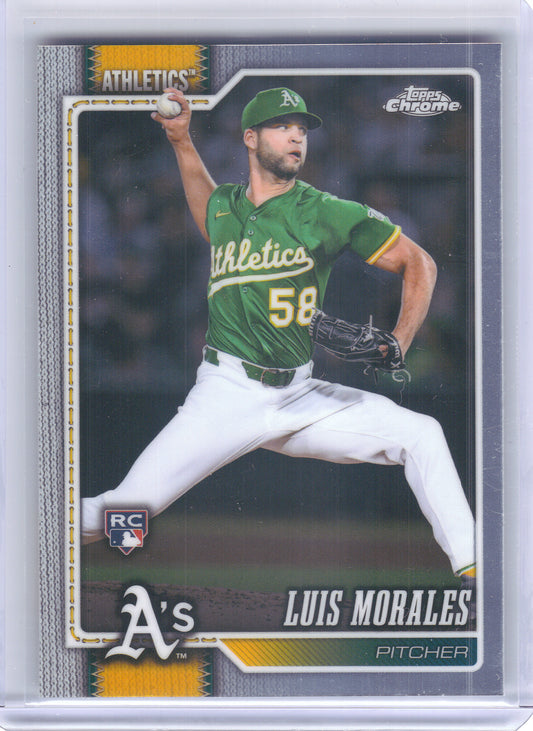2026 Topps Chrome #294 Luis Morales Athletics Rookie