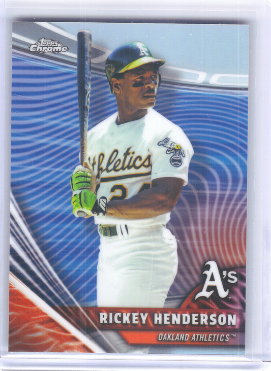 2026 Topps Chrome #RVH-9 Rickey Henderson Chrome Rivals Home Oakland Athletics