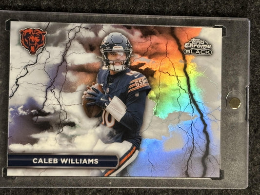 2025 Topps Chrome Black #BL-6 Caleb Williams Black Lightning Chicago Bears