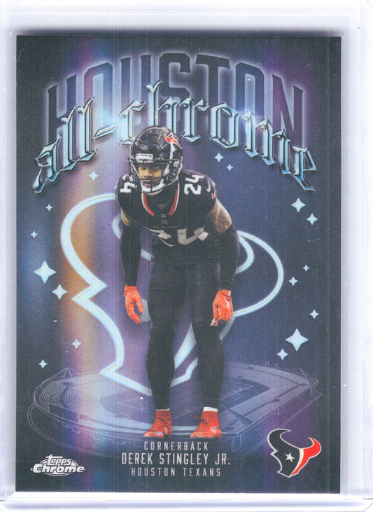 2025 Topps Chrome #ACT-19 Derek Stingley Jr. All-Chrome Team Refractor Houston Texans