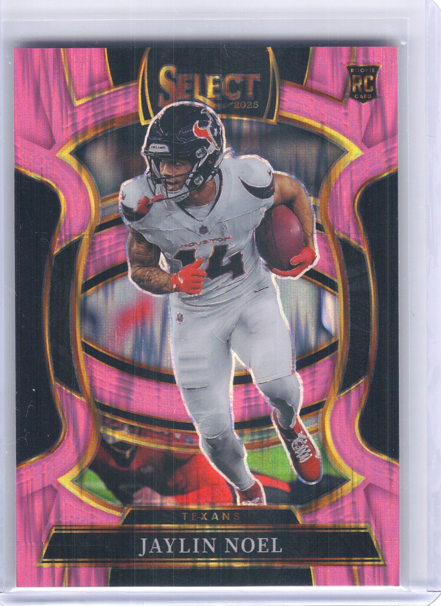 2025 Panini Select #36 Jaylin Noel Pink Prizm Shock Houston Texans Rookie