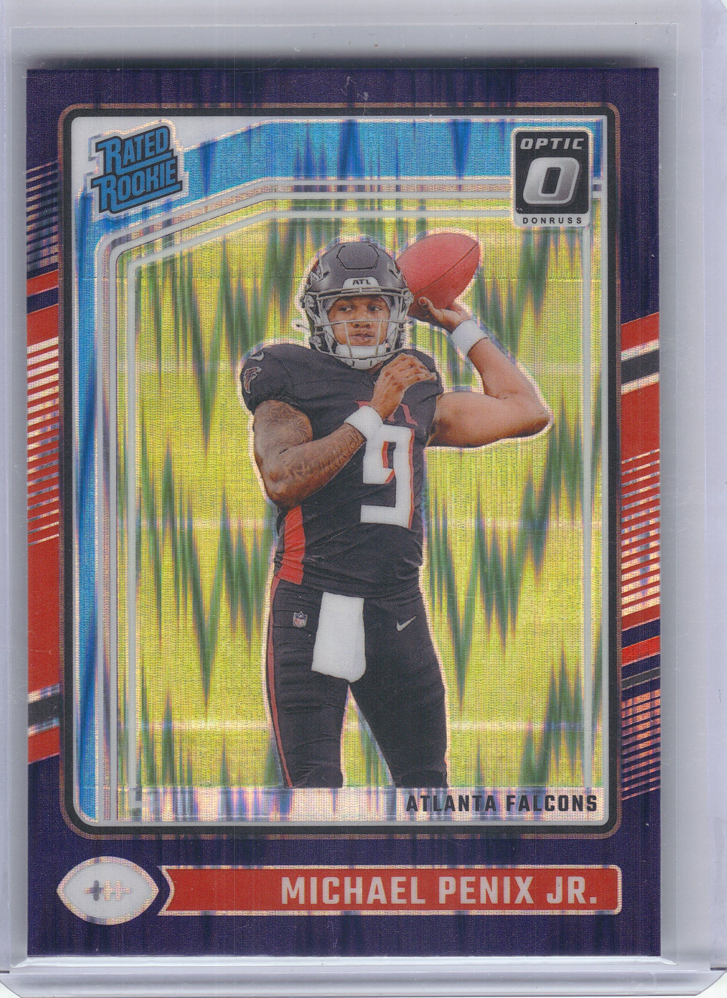 2024 Donruss Optic #279 Michael Penix Jr. Purple Shock Atlanta Falcons