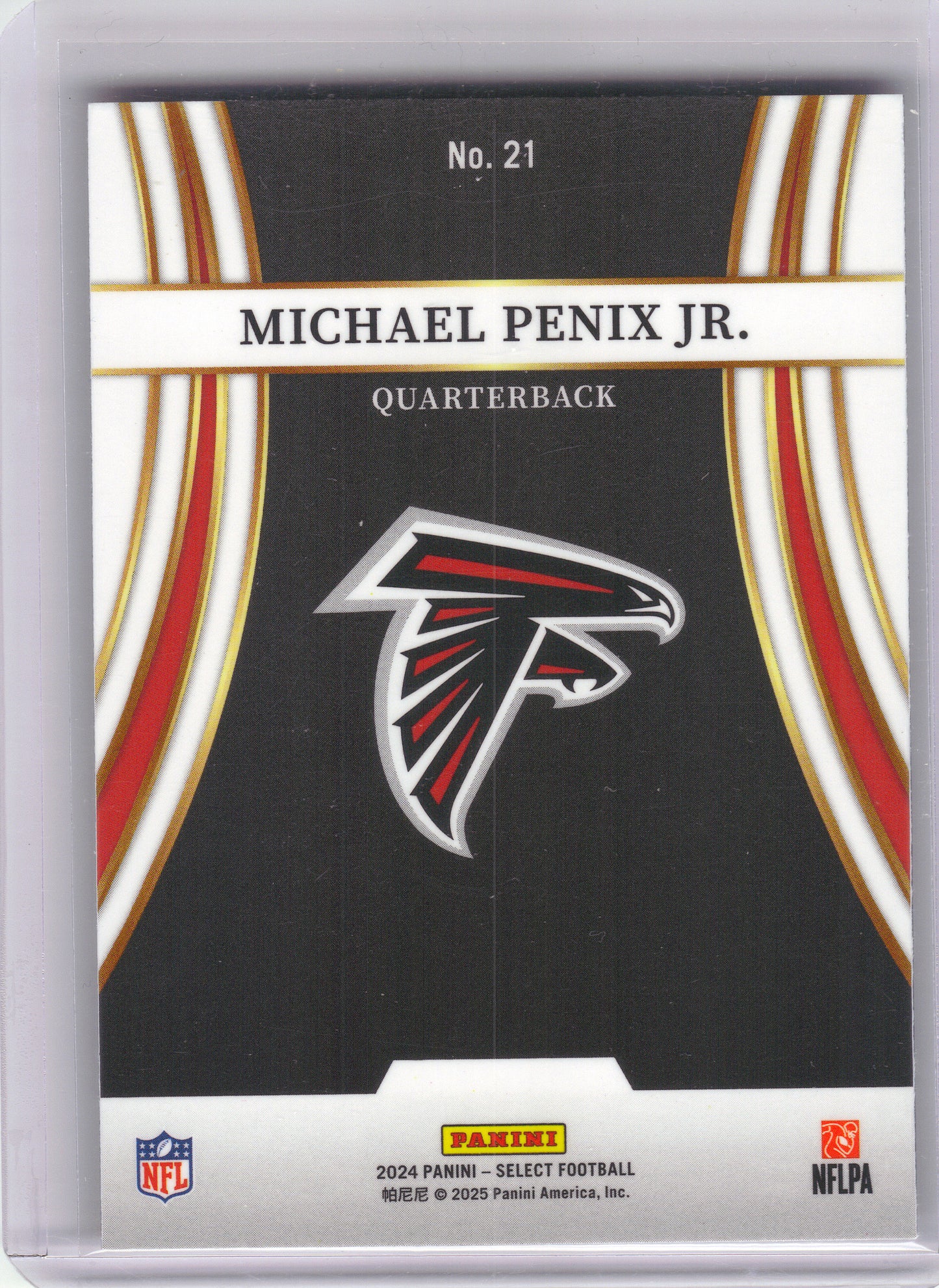 2024 Panini Select #21 Michael Penix Jr. Turbocharged Atlanta Falcons