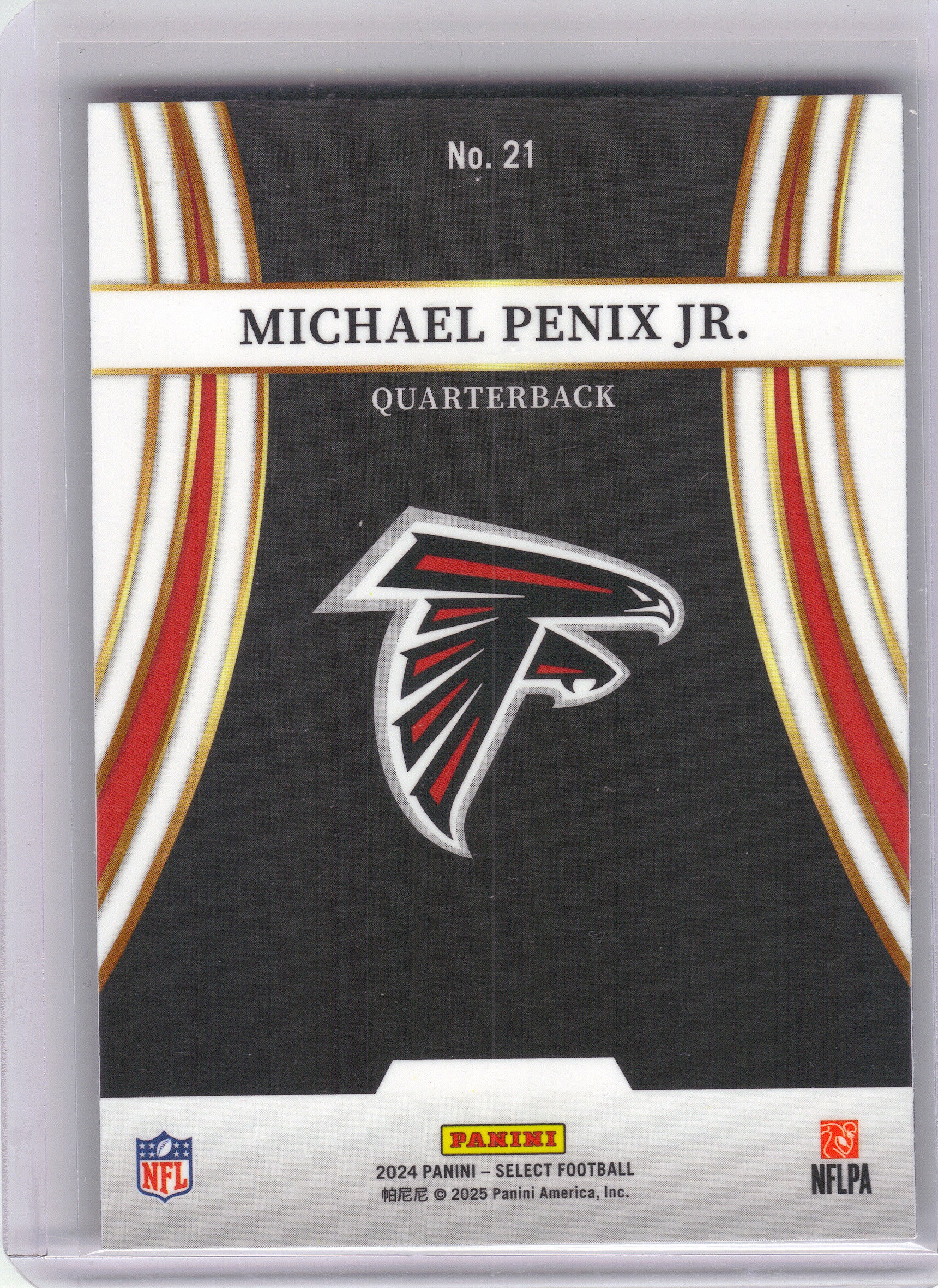 2024 Panini Select #21 Michael Penix Jr. Turbocharged Atlanta Falcons