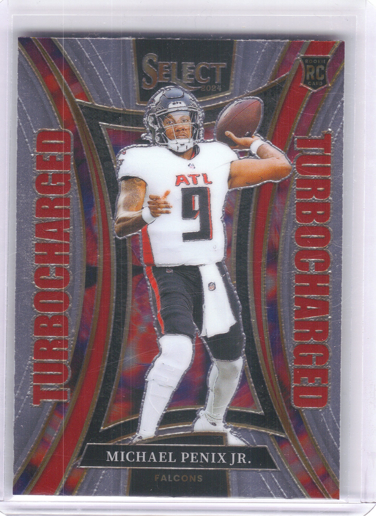 2024 Panini Select #21 Michael Penix Jr. Turbocharged Atlanta Falcons