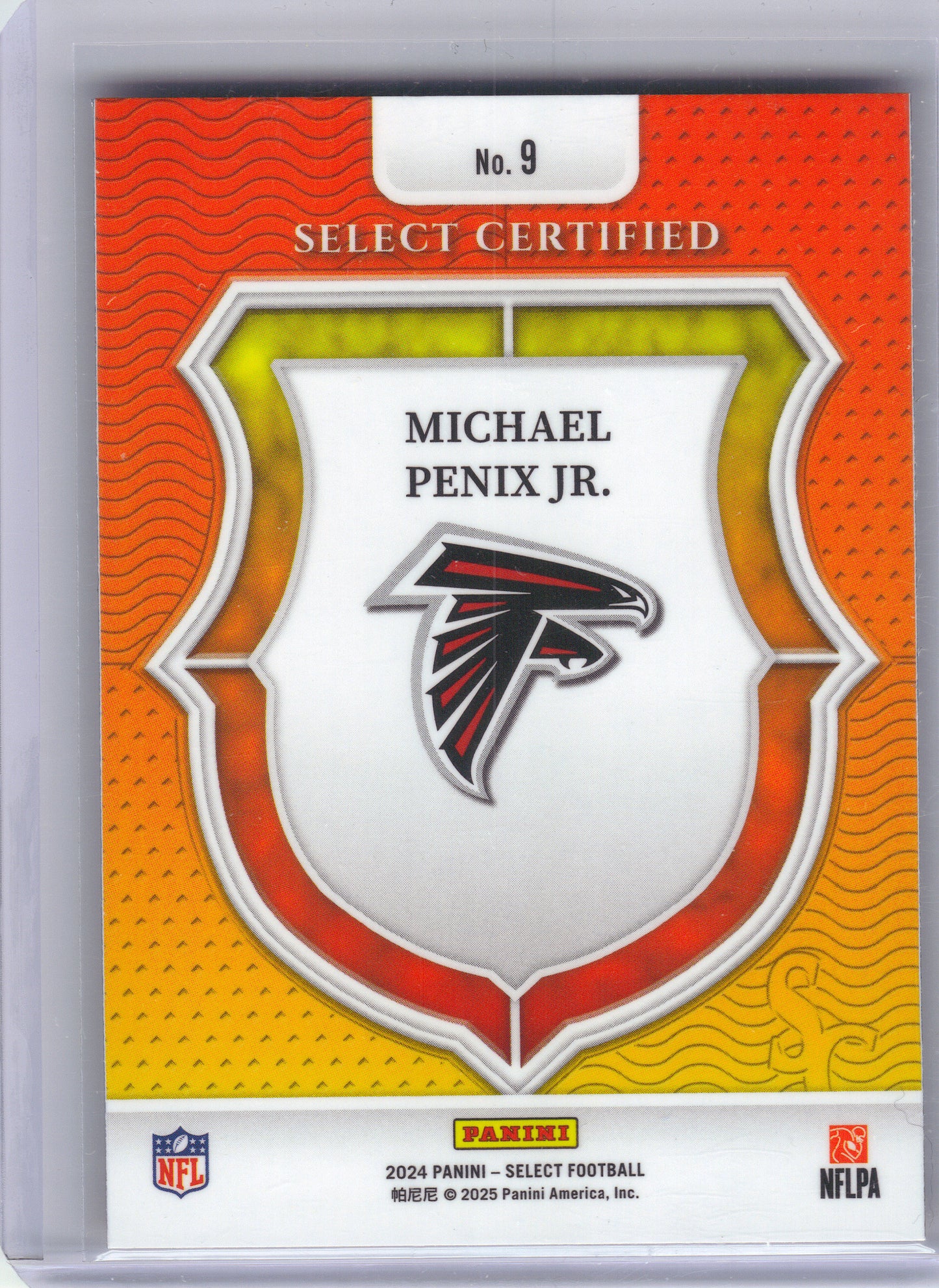 2024 Panini Select #9 Michael Penix Jr. Select Certified Rookies Atlanta Falcons