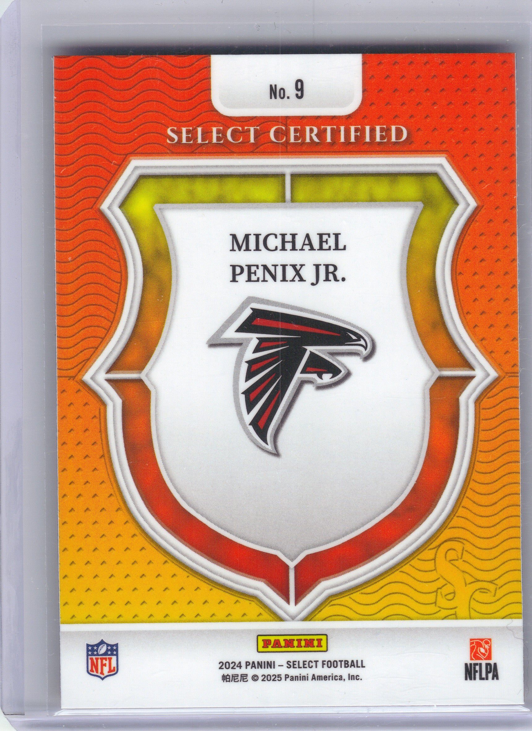 2024 Panini Select #9 Michael Penix Jr. Select Certified Rookies Atlanta Falcons
