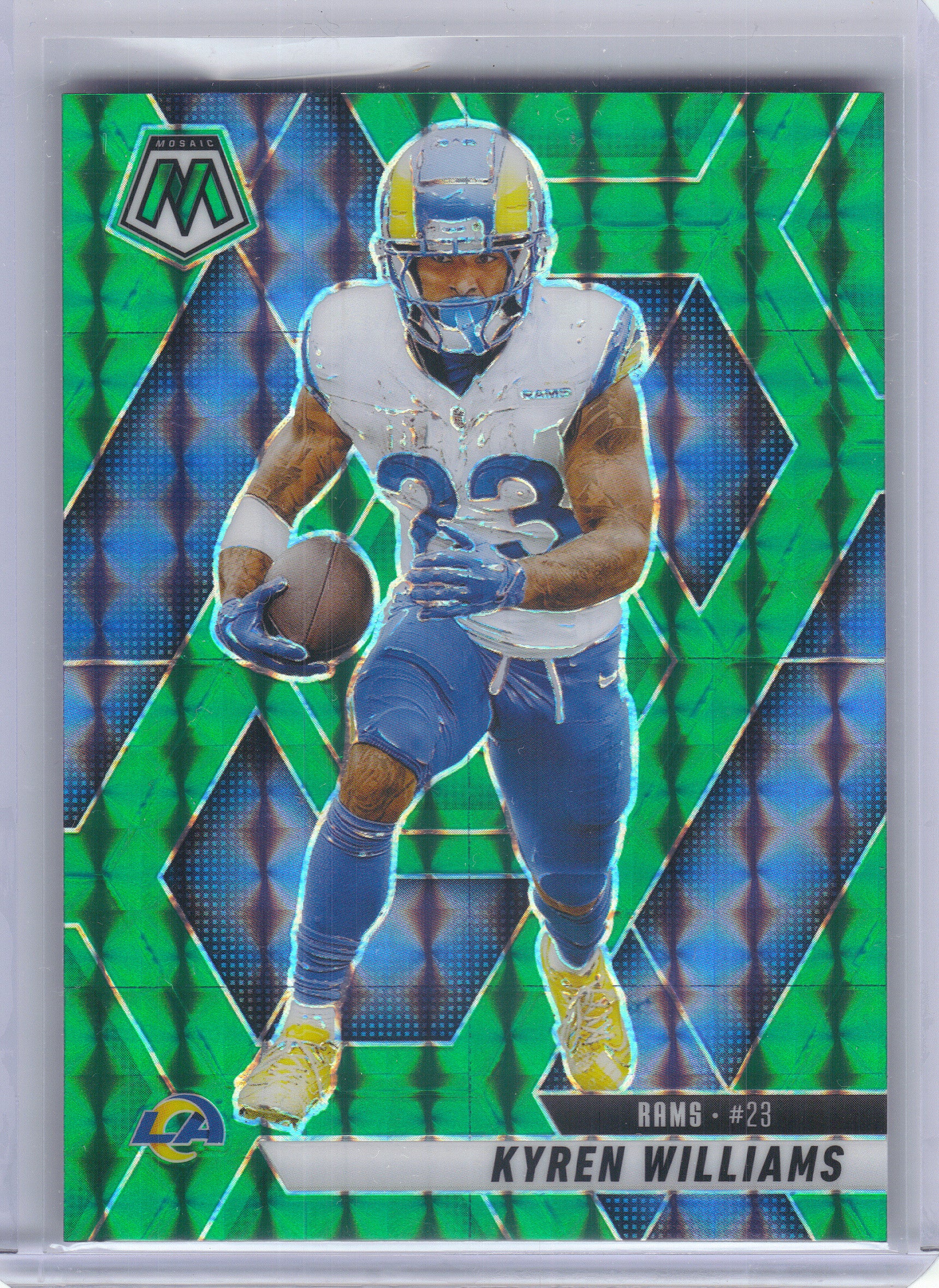 2025 Panini Mosaic #136 Kyren Williams Mosaic Green Los Angeles Rams