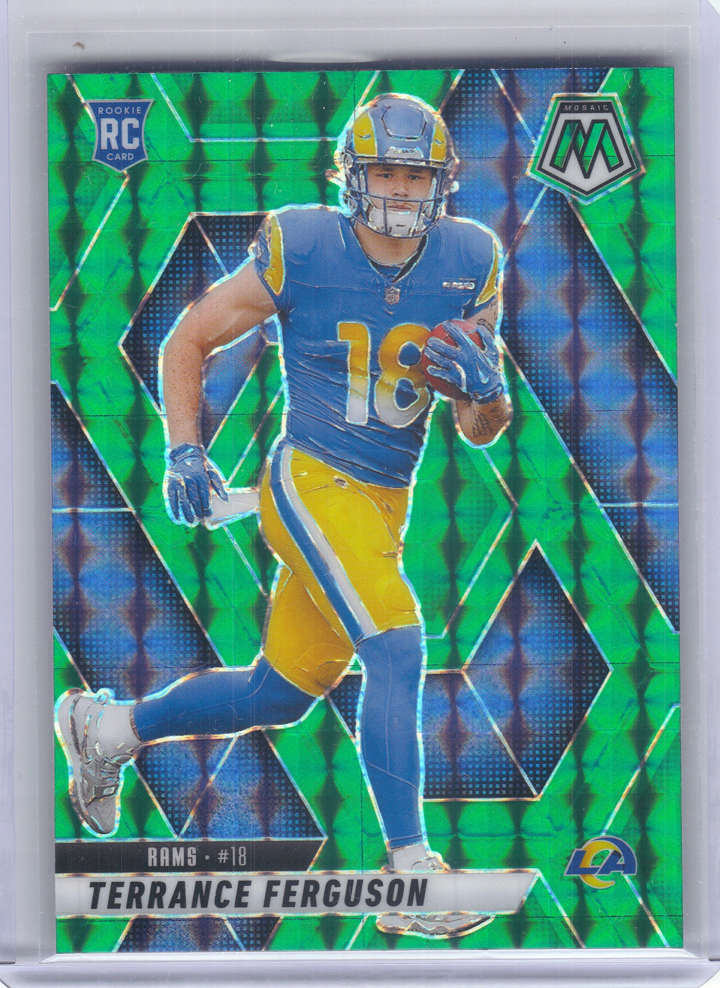 2025 Panini Mosaic #364 Terrance Ferguson Mosaic Green Los Angeles Rams Rookie
