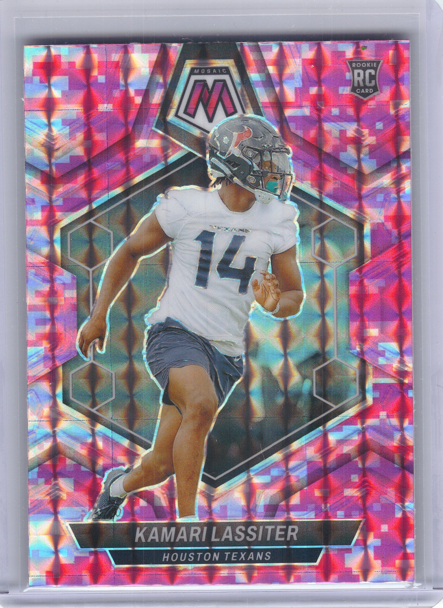 2024 Panini Mosaic #342 Kamari Lassiter Mosaic Camo Pink Houston Texans