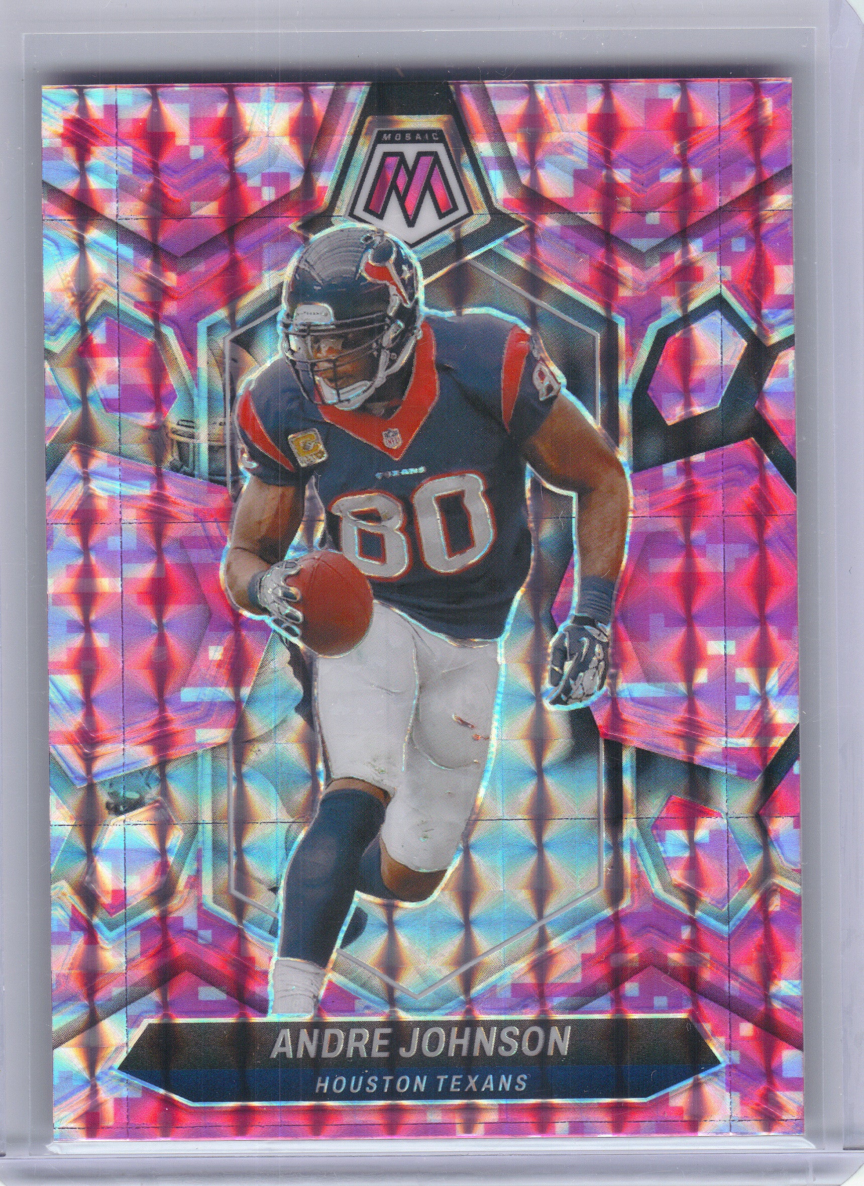 2024 Panini Mosaic #226 Andre Johnson Mosaic Camo Pink Houston Texans