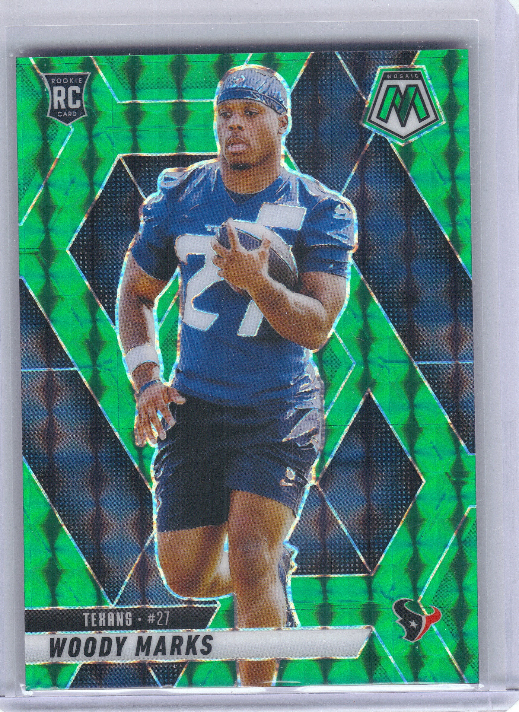 2025 Panini Mosaic #395 Woody Marks Mosaic Green Houston Texans Rookie