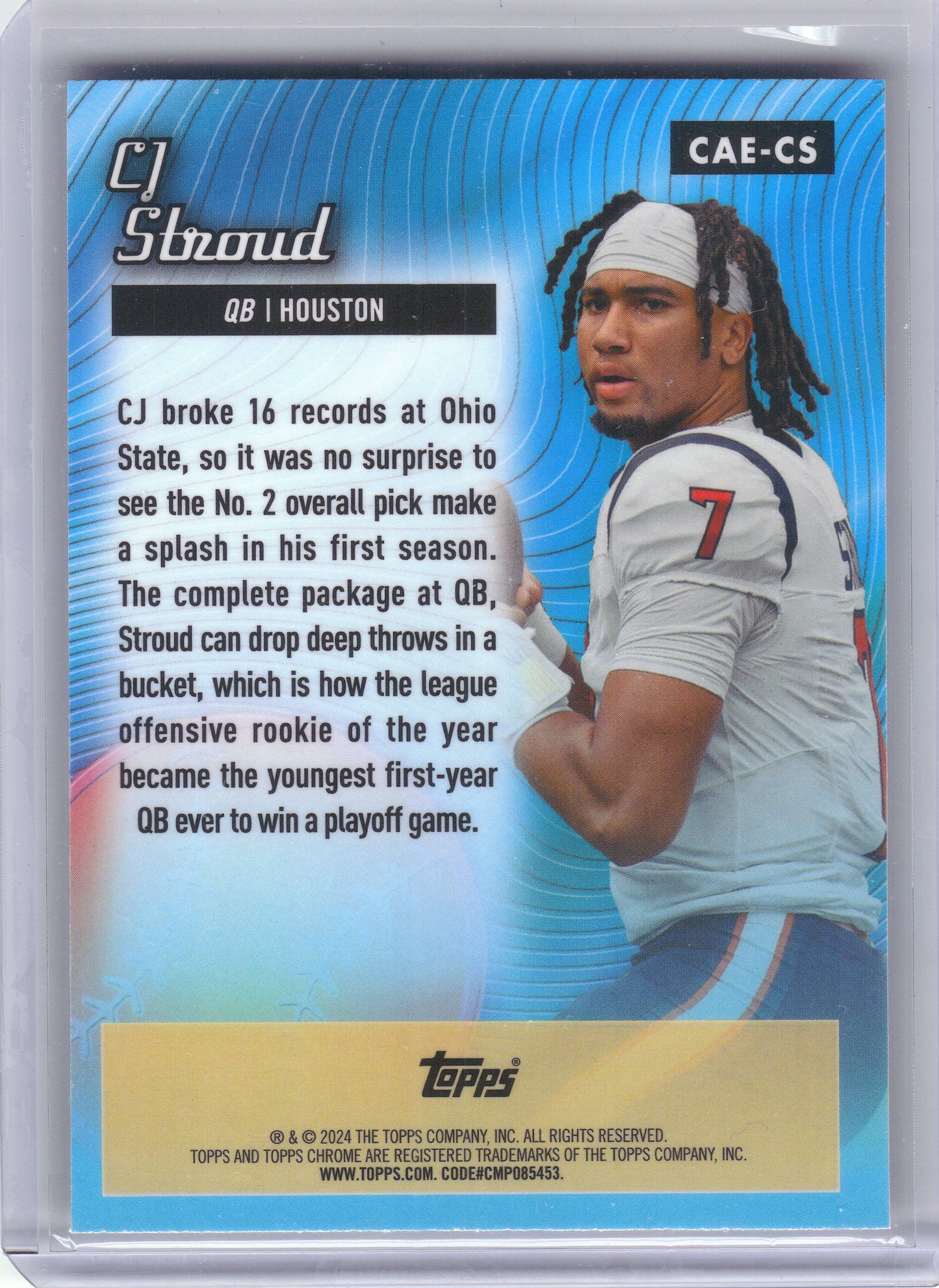 2024 Topps Chrome #CAE-CS CJ Stroud Chrome All-Etch X-Fractor Houston Texans