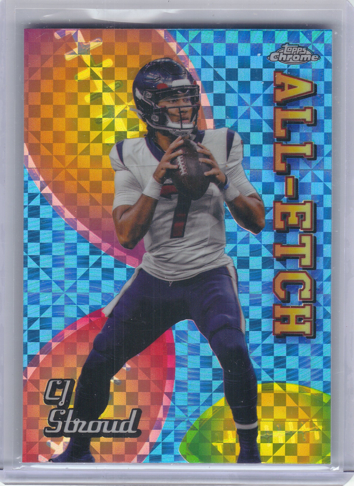 2024 Topps Chrome #CAE-CS CJ Stroud Chrome All-Etch X-Fractor Houston Texans