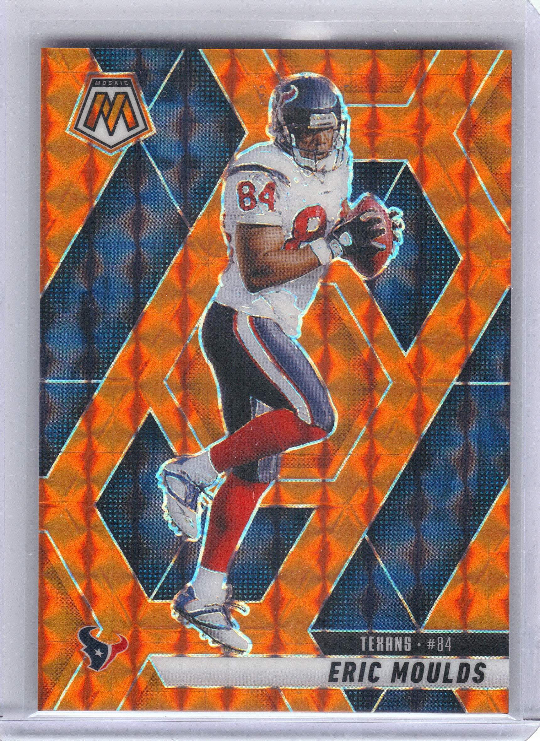 2025 Panini Mosaic #40 Eric Moulds Mosaic Orange #/199 Houston Texans SN