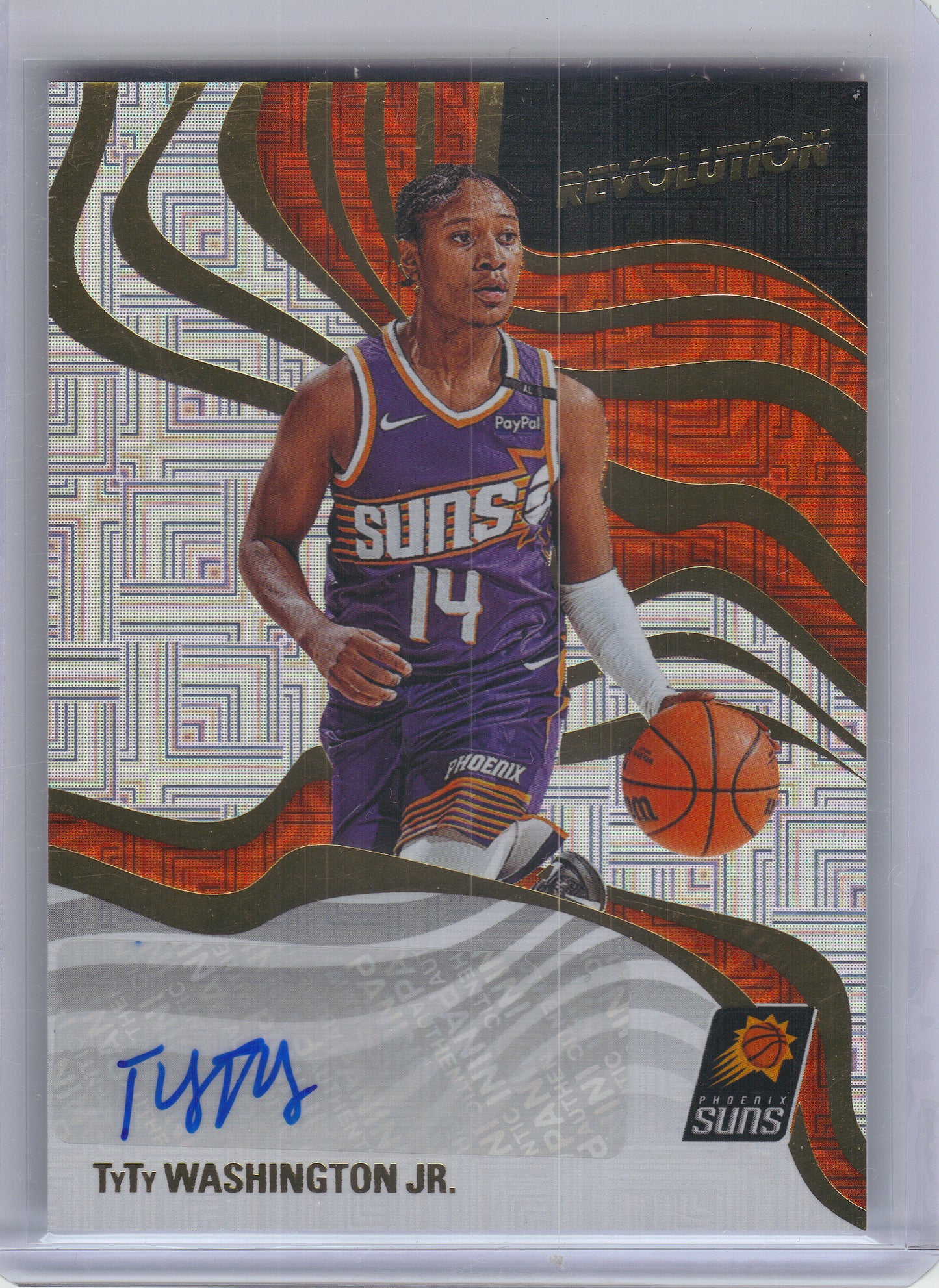 2024-25 Panini Revolution #RS-ASH TyTy Washington Jr. Revolution Signatures Levels #/25 Phoenix Suns SN, Auto