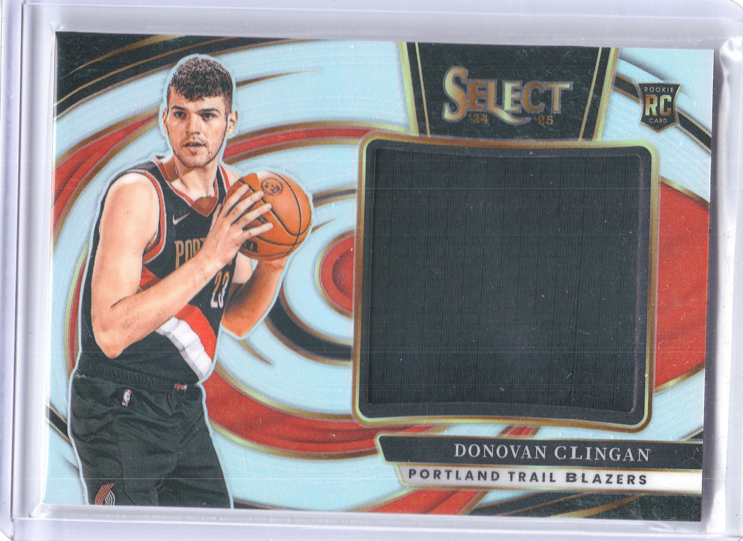 2024-25 Panini Select #JRS-CLI Donovan Clingan Jumbo Rookie Swatches Portland Trail Blazers Memorabilia