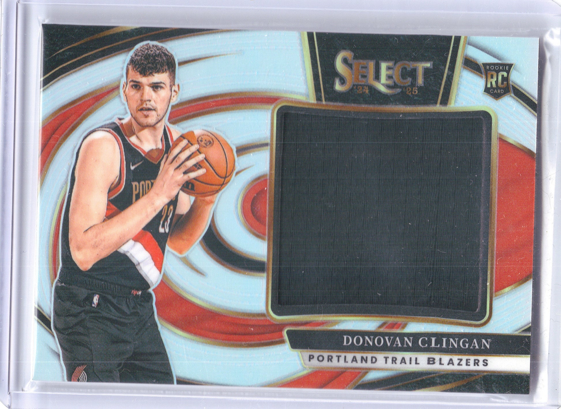 2024-25 Panini Select #JRS-CLI Donovan Clingan Jumbo Rookie Swatches Portland Trail Blazers Memorabilia