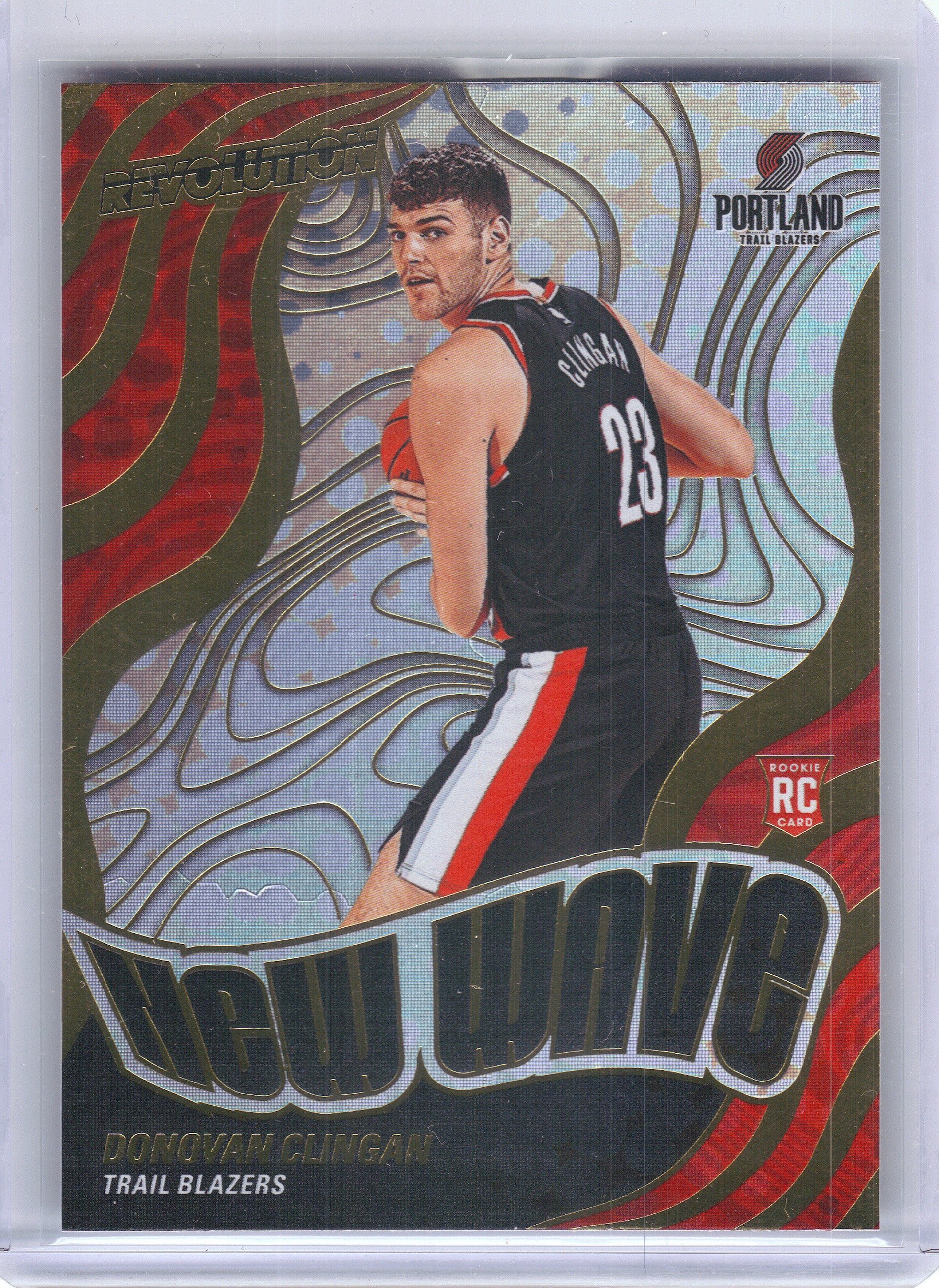 2024-25 Panini Revolution #19 Donovan Clingan New Wave Portland Trail Blazers