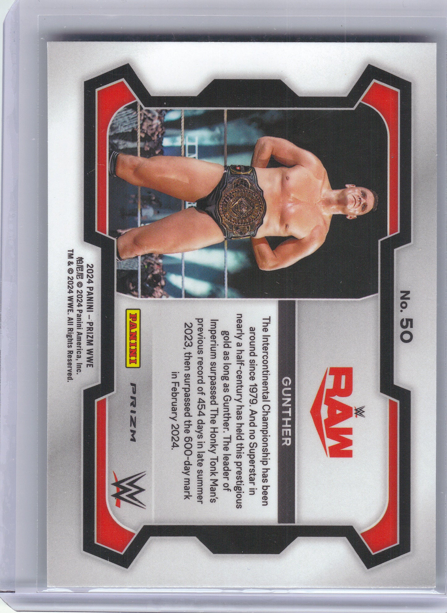 2024 Panini Prizm WWE #50 Gunther Green Prizms