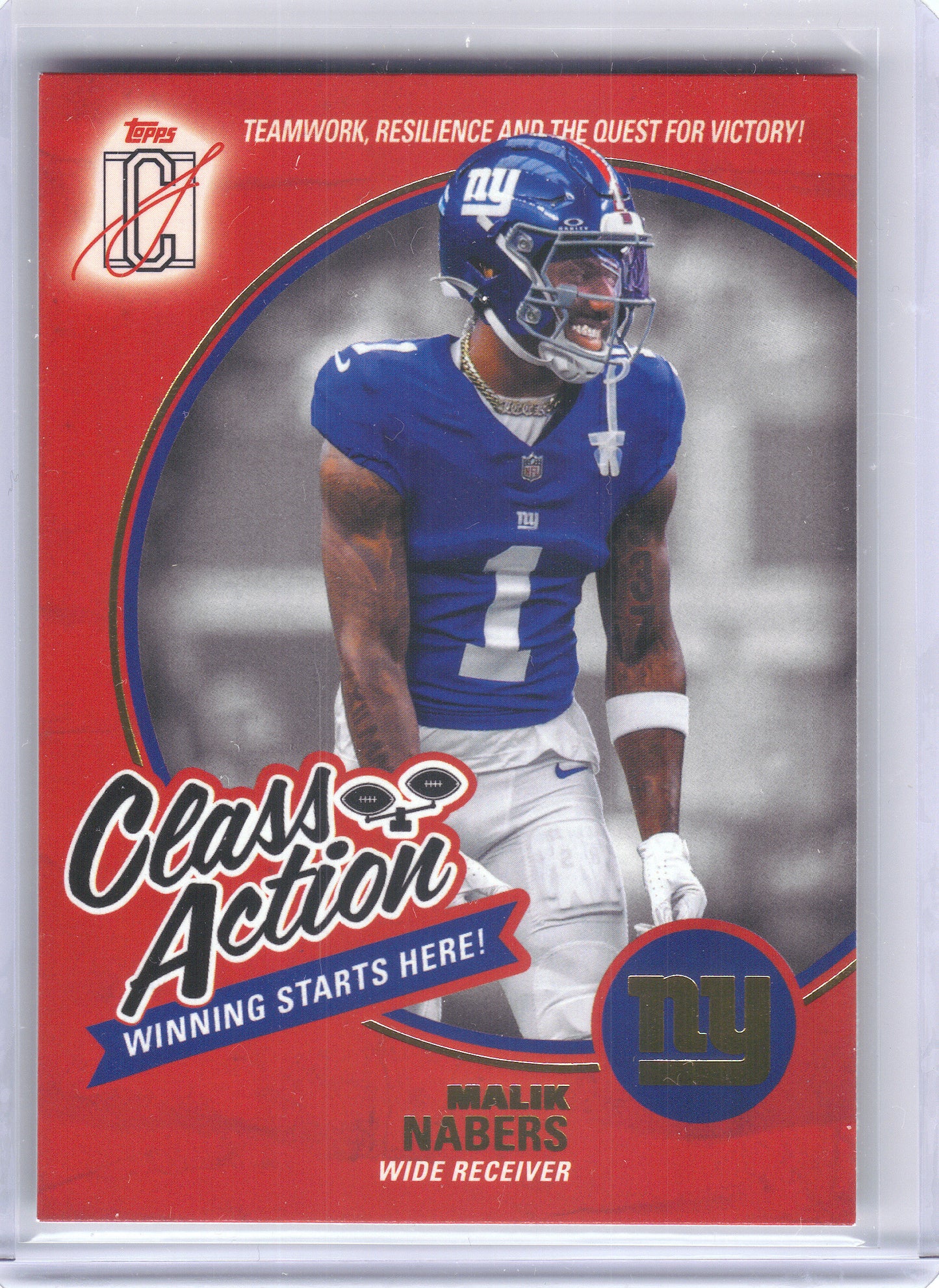 2025 Topps Signature Class #CA-23 Malik Nabers Class Action New York Giants