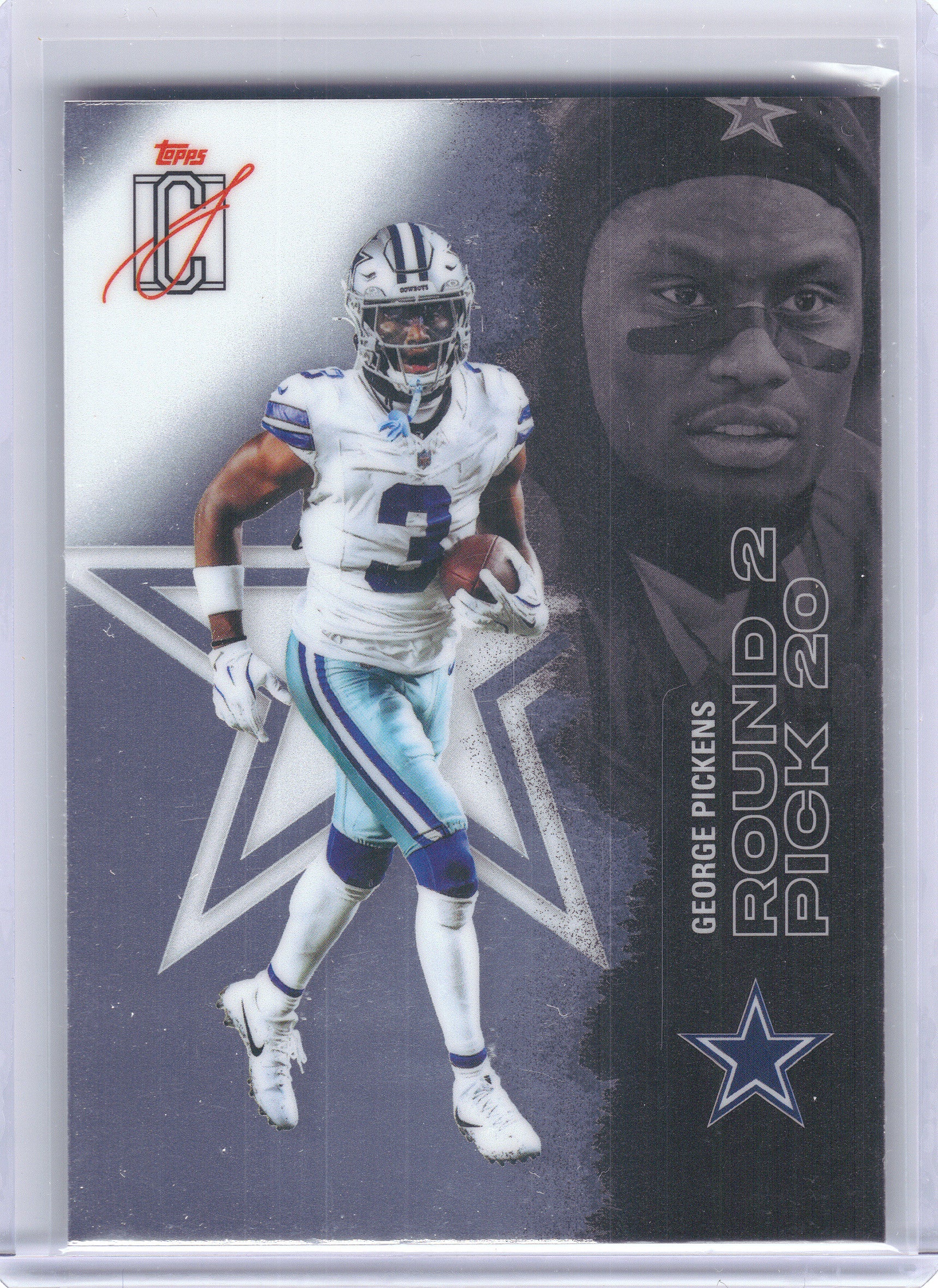 2025 Topps Signature Class #72 George Pickens Chrome Dallas Cowboys