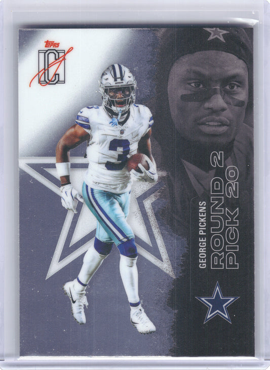 2025 Topps Signature Class #72 George Pickens Chrome Dallas Cowboys