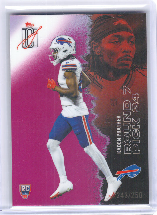 2025 Topps Signature Class #171 Kaden Prather Magenta #/250 Buffalo Bills SN, Rookie