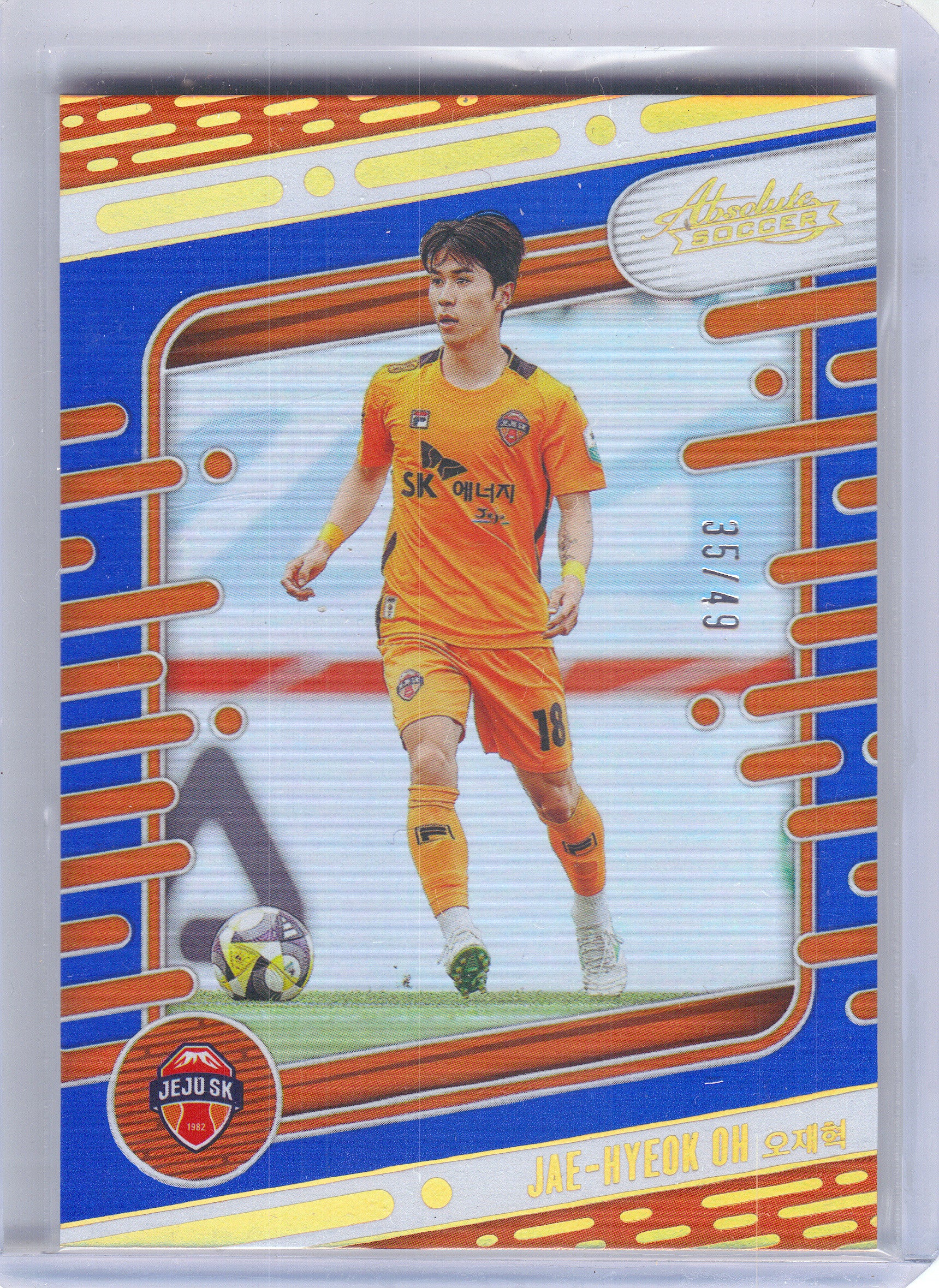 2025 Panini Absolute K League #41 Jae-Hyeok Oh Spectrum Blue #/49 Jeju SK FC SN