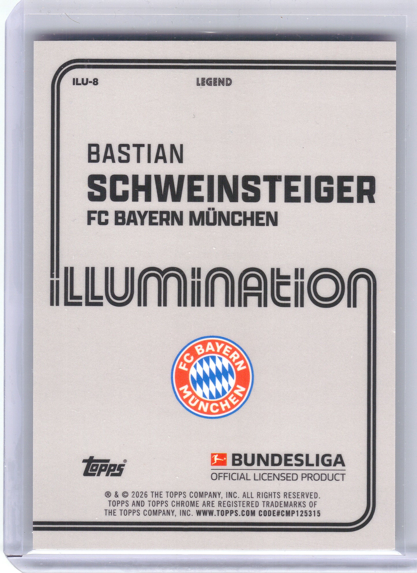 2025-26 Topps Chrome Bundesliga #ILU-8 Bastian Schweinsteiger Illumination FC Bayern Munchen
