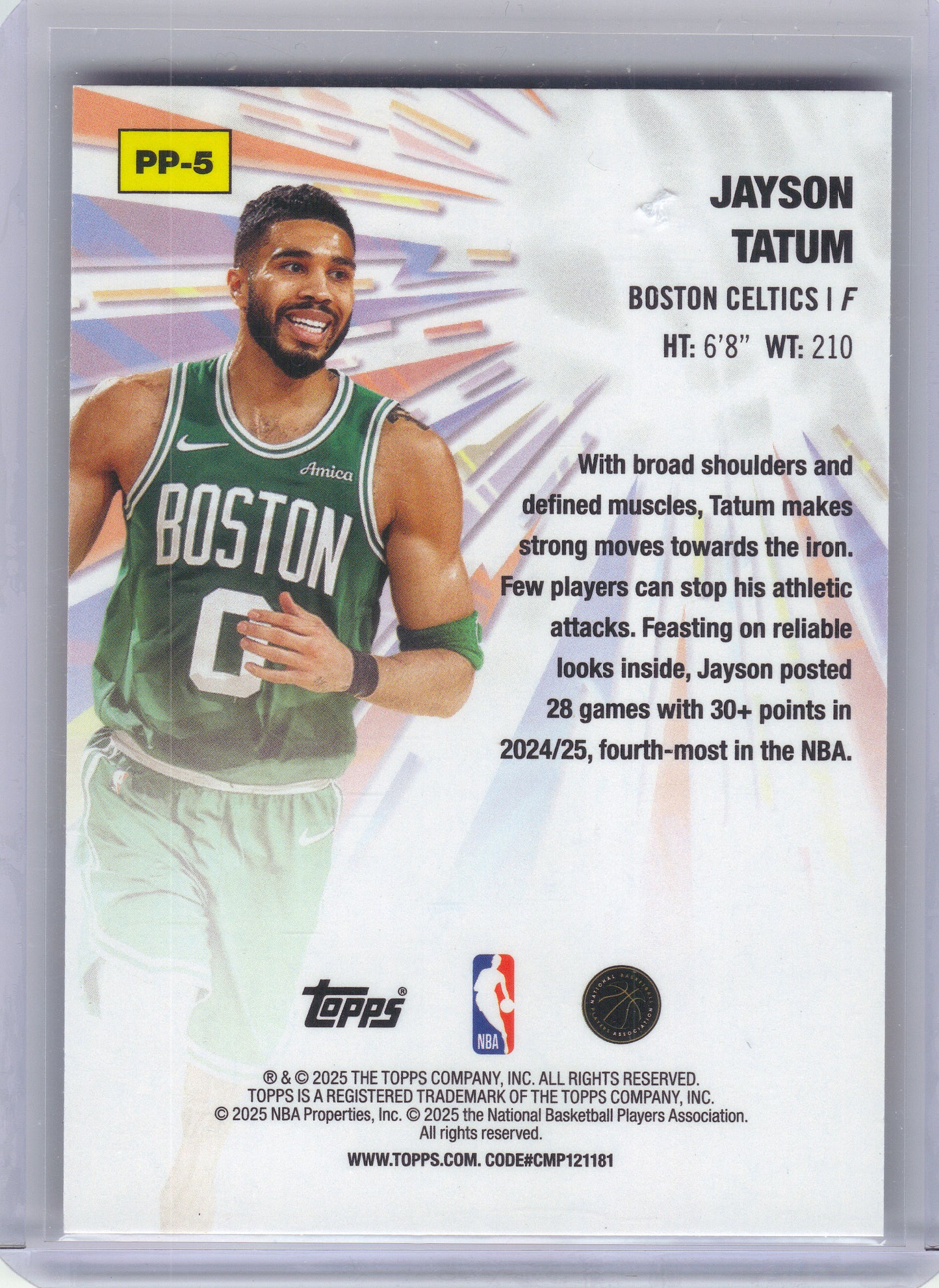 2025-26 Topps #PP-5 Jayson Tatum Power Players Boston Celtics