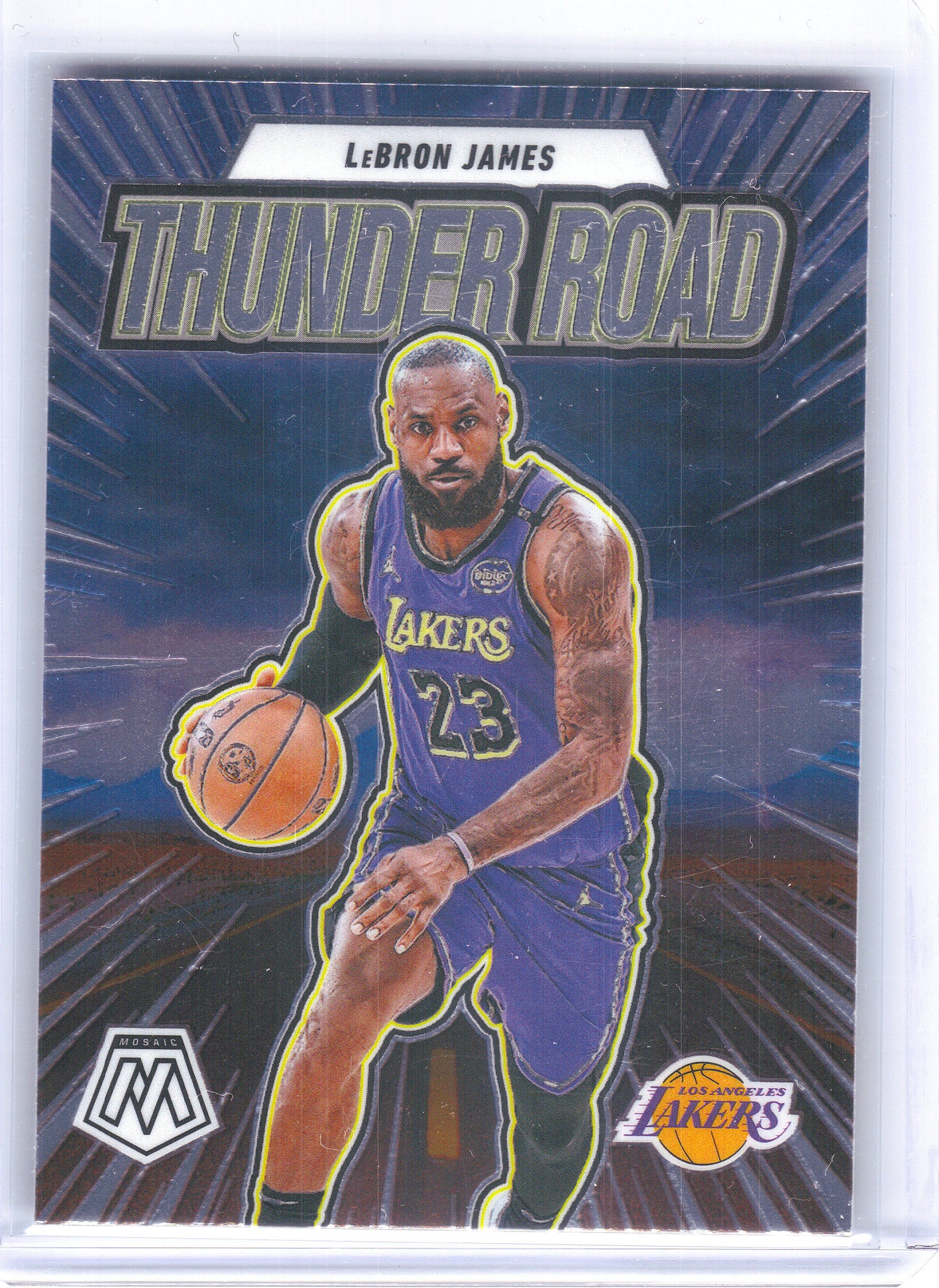 2024-25 Panini Mosaic #3 LeBron James Thunder Road Los Angeles Lakers