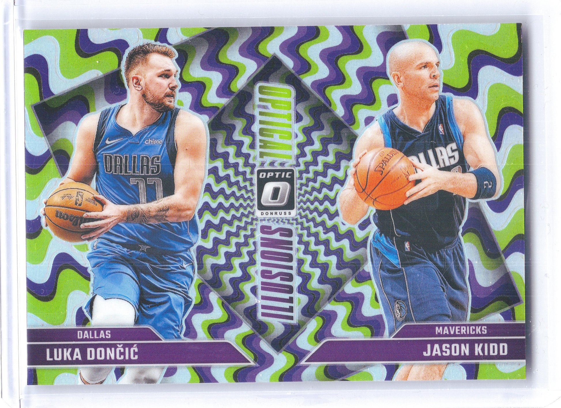 2024-25 Donruss Optic #1 Jason Kidd/Luka Doncic Optical Illusions Dallas Mavericks